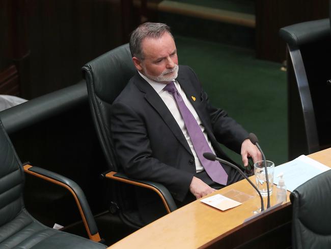 David O'Byrne member for Franklin. Question time in the Tasmanian parliament. Picture: Nikki Davis-Jones