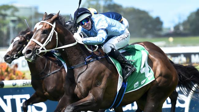 Libran ridden by Brenton Avdulla wins race 2 the Manion Cup at Rosehill Gardens Racecourse, Sydney, Saturday, March 19, 2016. (AAP Image/Brendan Esposito) NO ARCHIVING, EDITORIAL USE ONLY