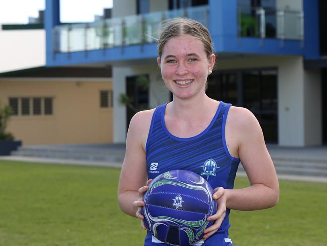 The Cathedral College netballer Georgia Hanrahan.