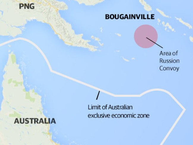 Expected to be off Rockhampton on Friday ... The Russian flotilla is due to arrive in international waters off the G20 venue on Saturday November 15.