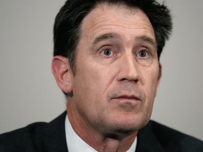 Emotional Cricket Australia CEO James Sutherland said he shared in the ‘anger and disappointment’ of the fans. Picture: AFP Photo/Gulshan Khan