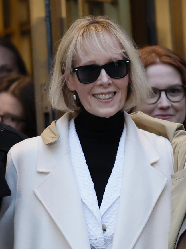 E Jean Carroll leaves court at the end of her civil defamation trial against former president Donald Trump. Picture: Getty Images