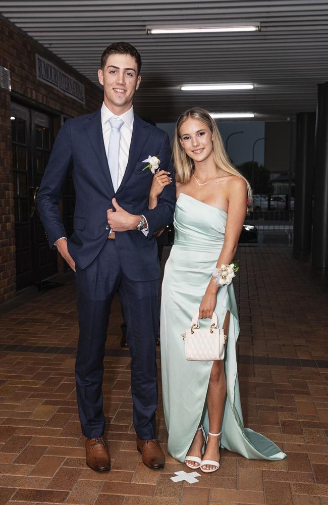 Kyan Oats and partner Eden Croker at the Toowoomba Grammar School formal at Rumours International, Wednesday, November 13, 2024. Picture: Kevin Farmer