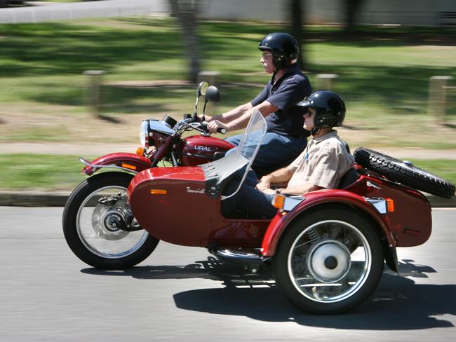 Ural motorcycle motorbike and sidecar. Pic. Kevin Bull