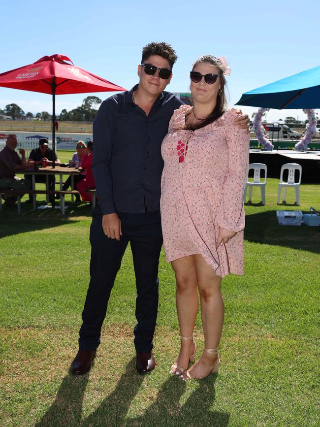 BAIRNSDALE, AUSTRALIA – MARCH 22 2024 Will Taylor and Alexandra Preston attend the Bairnsdale Cup race day. Picture: Brendan Beckett