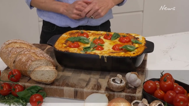 Courtney Roulston's lasagne with roast tomatoes