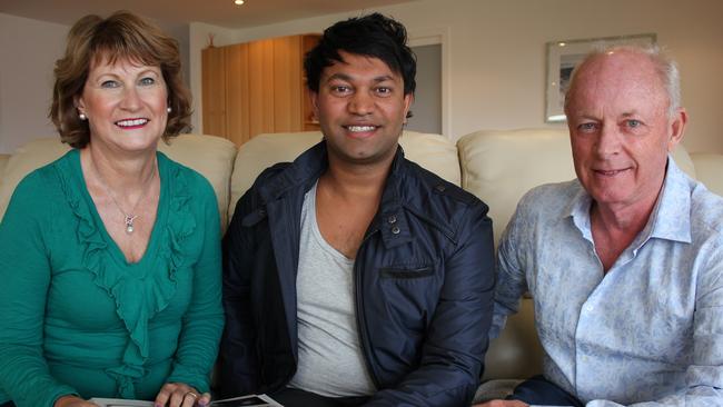 Saroo Brierley with his adopted parents, from Tasmania. he was separated from his family in India and put up for adoption. but he found them, 25-years later.