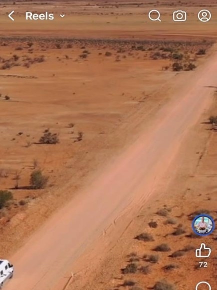 Stock footage of the outback road used in the clip was taken in Queensland.