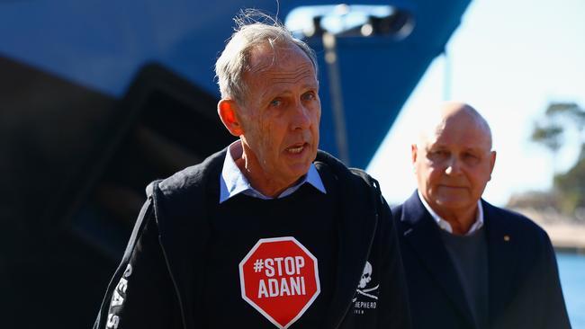 Former Australian politician and environmentalist Dr Bob Brown is planning a convoy to protest against the Adani coal mine. Picture: Jeremy Ng