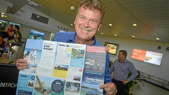 GAPDL CEO Darryl Branthwaite with the new and improved Gladstone visitor map. Picture: Matt Taylor