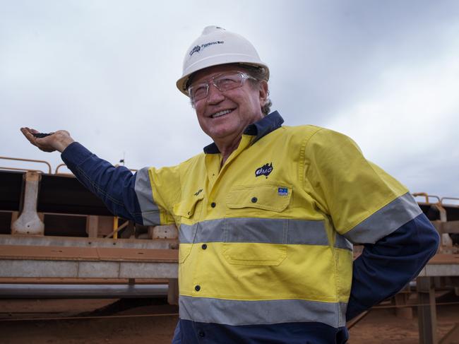 01-05-2023 - Andrew Forrest pictured at Fortescue Metals’ new Iron Bridge magnetite project.