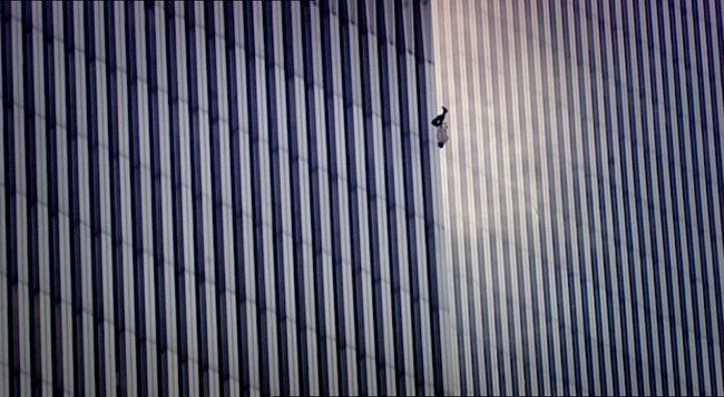 Richard Drew’s The Falling Man, taken after hijacked planes hit the Twin Towers on 9/11.