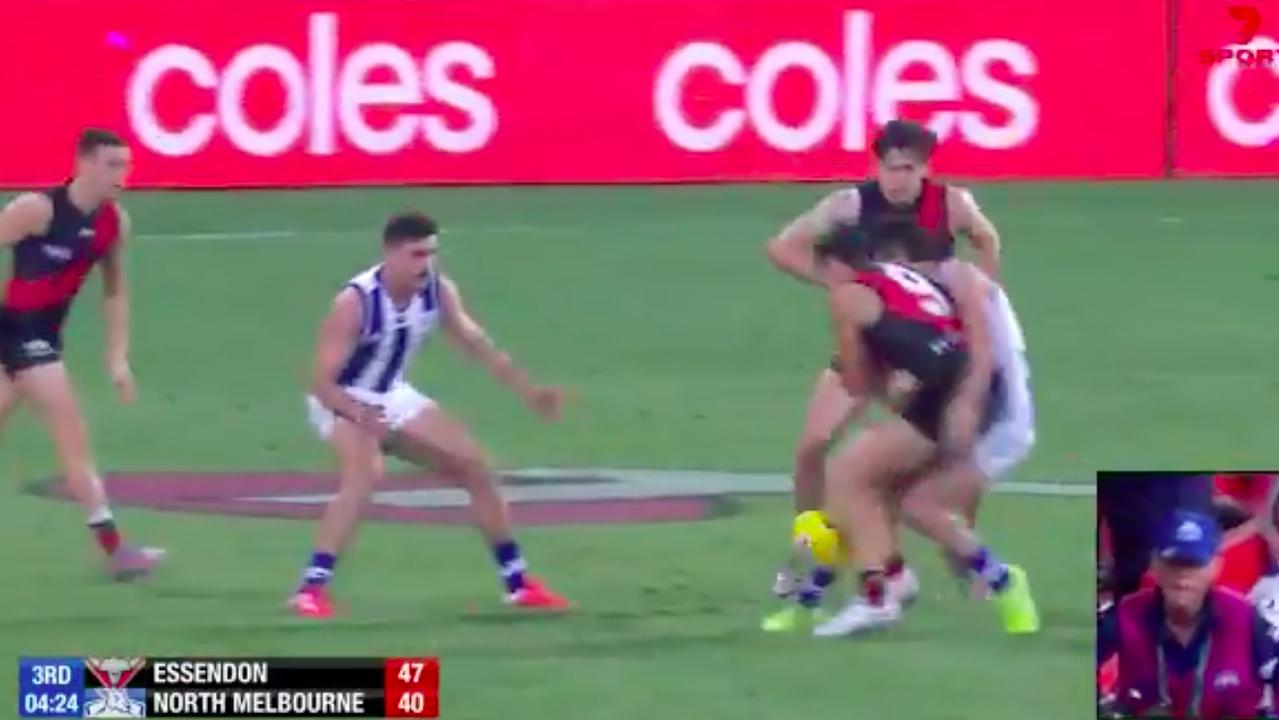 Dylan Shiel could be in trouble for this hit.