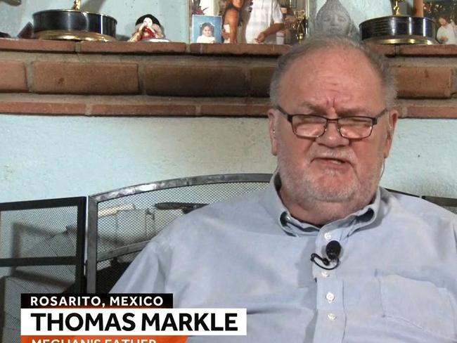 Thomas Markle during his interview on Sunrise. Picture: Seven