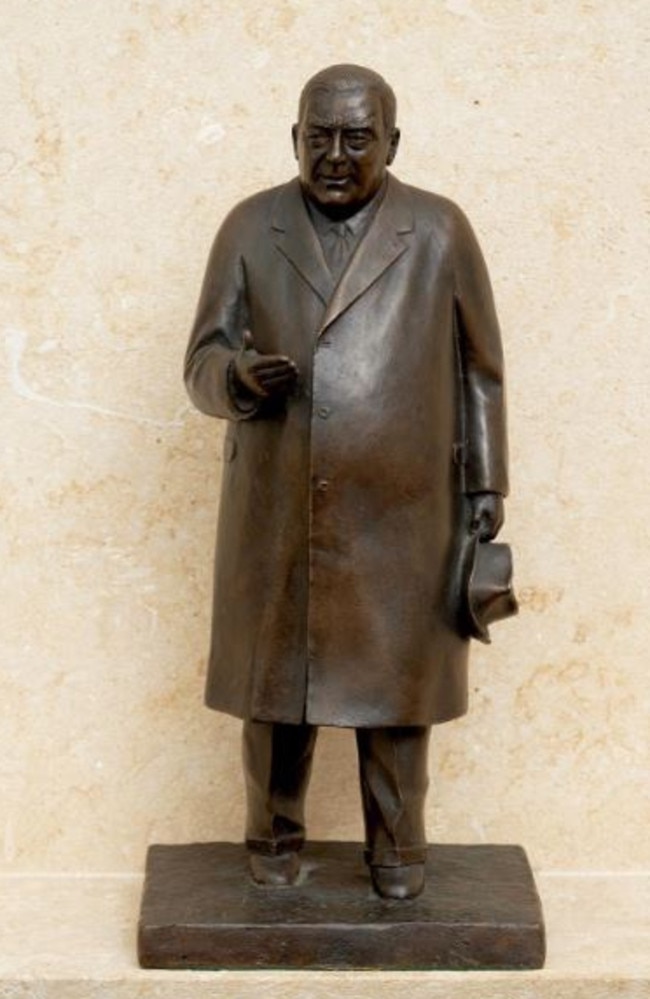 Peter Latona – a full-length portrait of Sir Robert Gordon Menzies bronze. Picture: Supplied