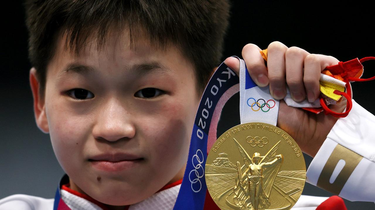 Fourteen-year-old Hongchan Quan took the gold medal