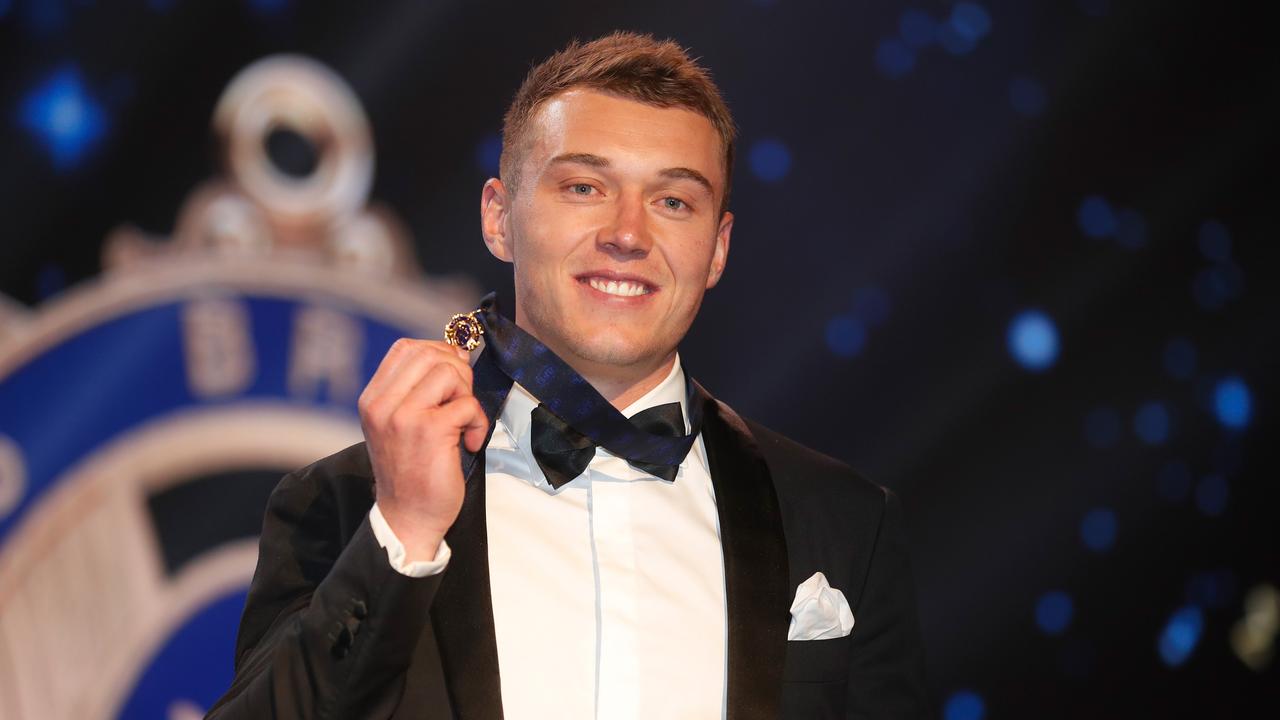 Patrick Cripps with his new accessory.