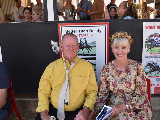 Peter and Robynne Yarwood from Warwick at Warwick Cup race day at Allman Park Racecourse, Saturday, October 14, 2023 (Photo: Michael Hudson/ Warwick Daily News)