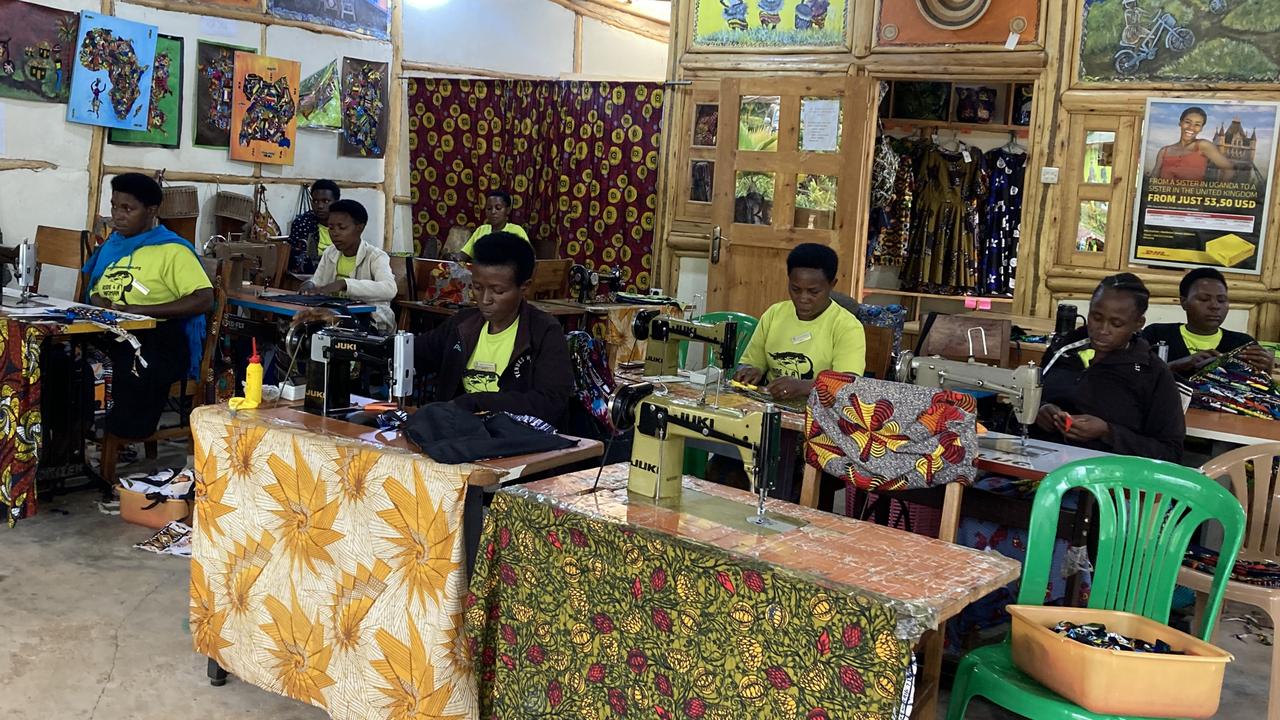 As well as being accommodation Ride 4 a Woman has a thriving shop where they make clothes and accessories from kitenge fabric. Picture: Riah Matthews