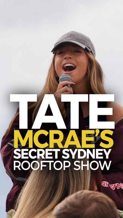 Tate McRae's secret Sydney rooftop show