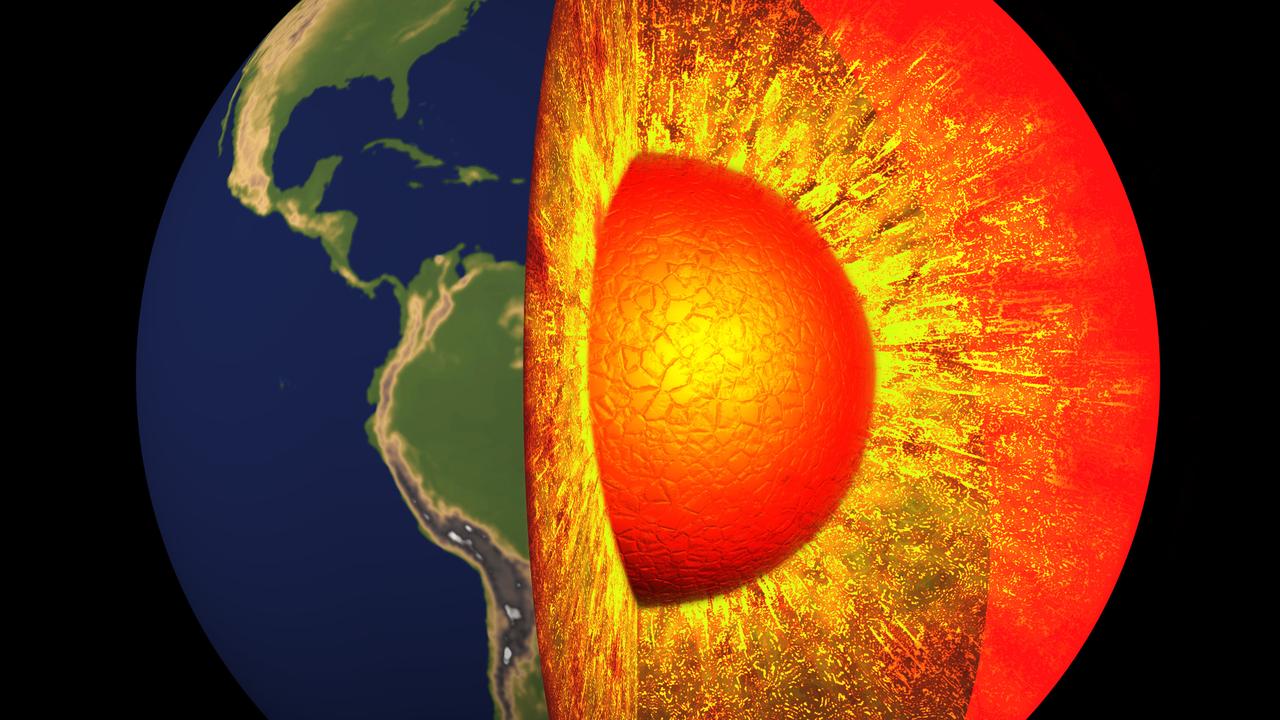 *** Online Use Only / No Sales *** Cut-away diagram of the Earth's core. Stock File Artwork of the Earth's Core, Planet Earth. Picture: Getty Images *** Online Use Only / No Sales ***