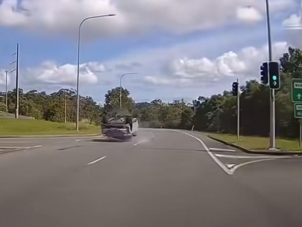 The driver, an elderly man, was reportedly injured with investigations ongoing into the crash. Picture: Dash Cam Owners Australia