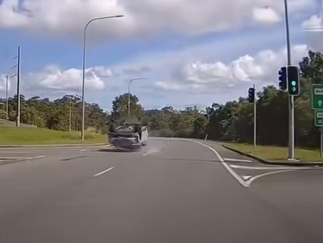 The driver, an elderly man, was reportedly injured with investigations ongoing into the crash. Picture: Dash Cam Owners Australia