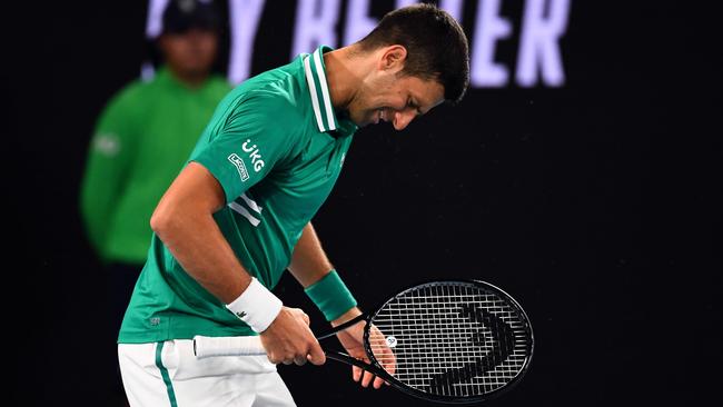 Novak Djokovic is not close to 100 per cent. Picture: AFP Photos