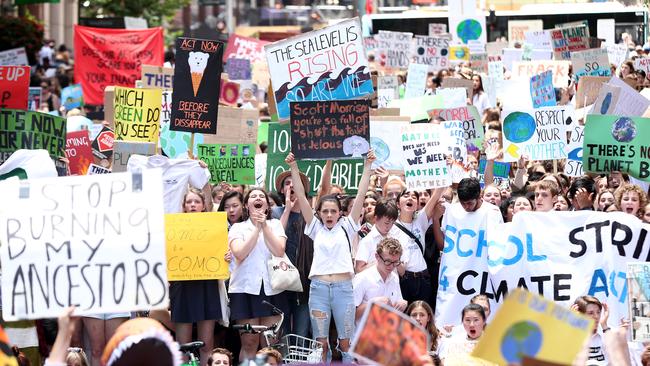 A student protest in Sydney last year. Picture: Getty 