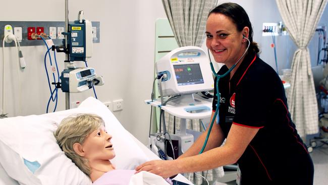 TAFE Queensland nursing student Carly Byrne says doing a diploma first gives her practical experience to get work more quickly than if she went straight into university. Picture: Supplied