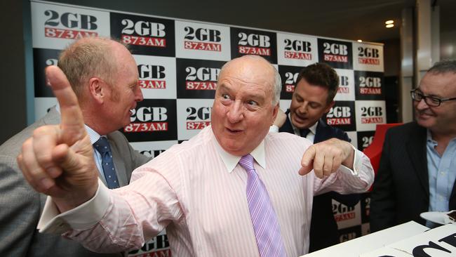 2GB radio celebrates 10 straight years as Sydney's number one radio station. The on air team of L to R. Ross Greenwood, Alan Jones, Ben Fordham and Chris Smith