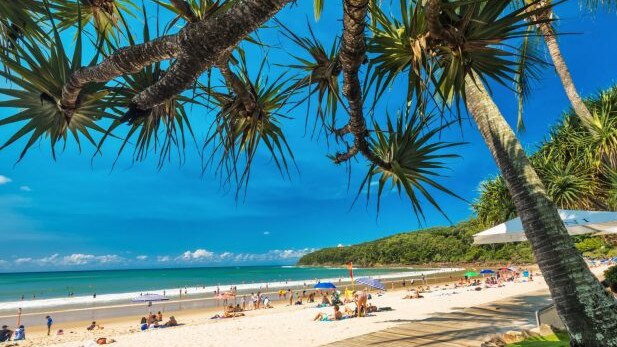 The famous main beach at Noosa in southeast Queensland.