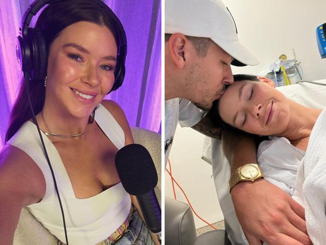 Brittany Hockley has opened up for the first time about her gruelling fertility journey with boyfriend Benjamin Siegrist. Picture: Instagram