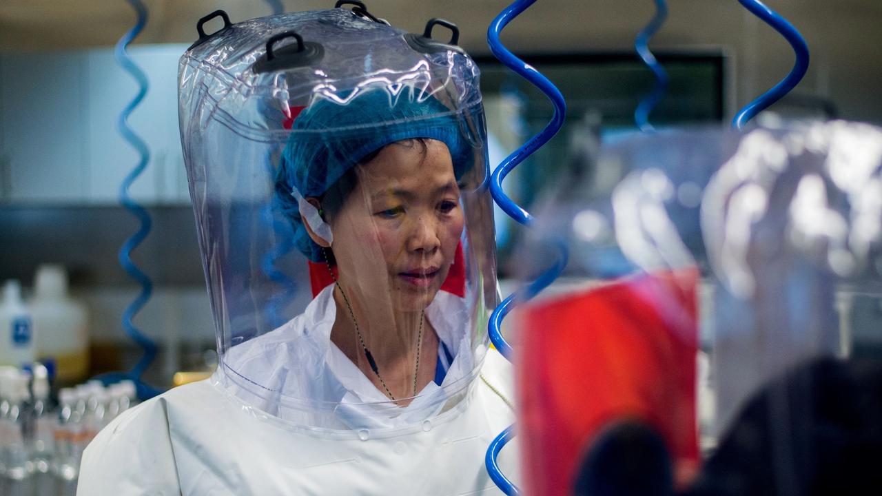 Chinese virologist Shi Zhengli inside the P4 laboratory in Wuhan. Picture: AFP