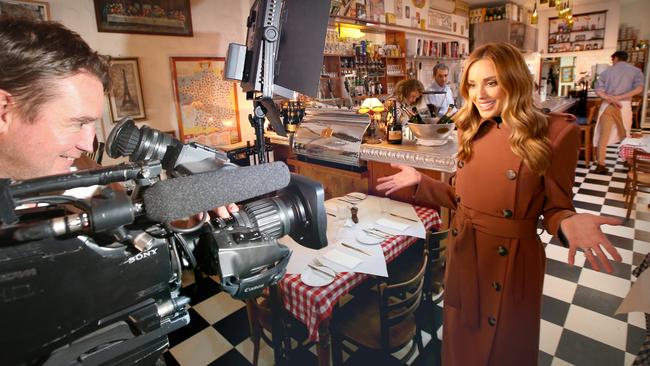 Bec Judd shooting Postcards in Geelong. Picture: Glenn Ferguson