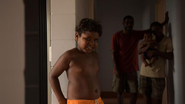 Jenamiah Puruntatameri is excited for his own bedroom after sharing a three-bedroom home with eleven others for most his life. Picture: (A)manda Parkinson