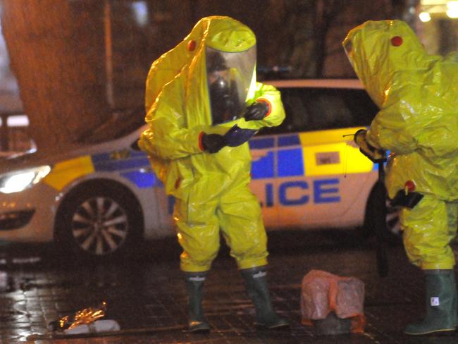 The incident at the Maltings in Salisbury where two people were exposed to a chemical substance. Picture: Salisbury Journal/Solent News &amp; Photo Agency UK