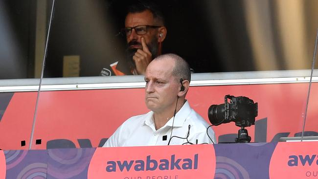 Wests Tigers allowed cameras to film in the coaches box for the match against Parramatta. Picture: NRL Photos/Gregg Porteous