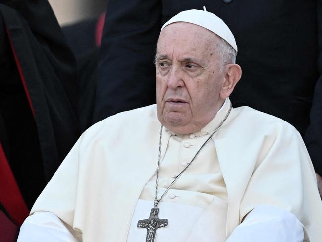 Pope Francis attends an ecumenical prayer vigil with Protestants and Orthodox at St. Peter's square in The Vatican on September 30, 2023. (Photo by Tiziana FABI / AFP)