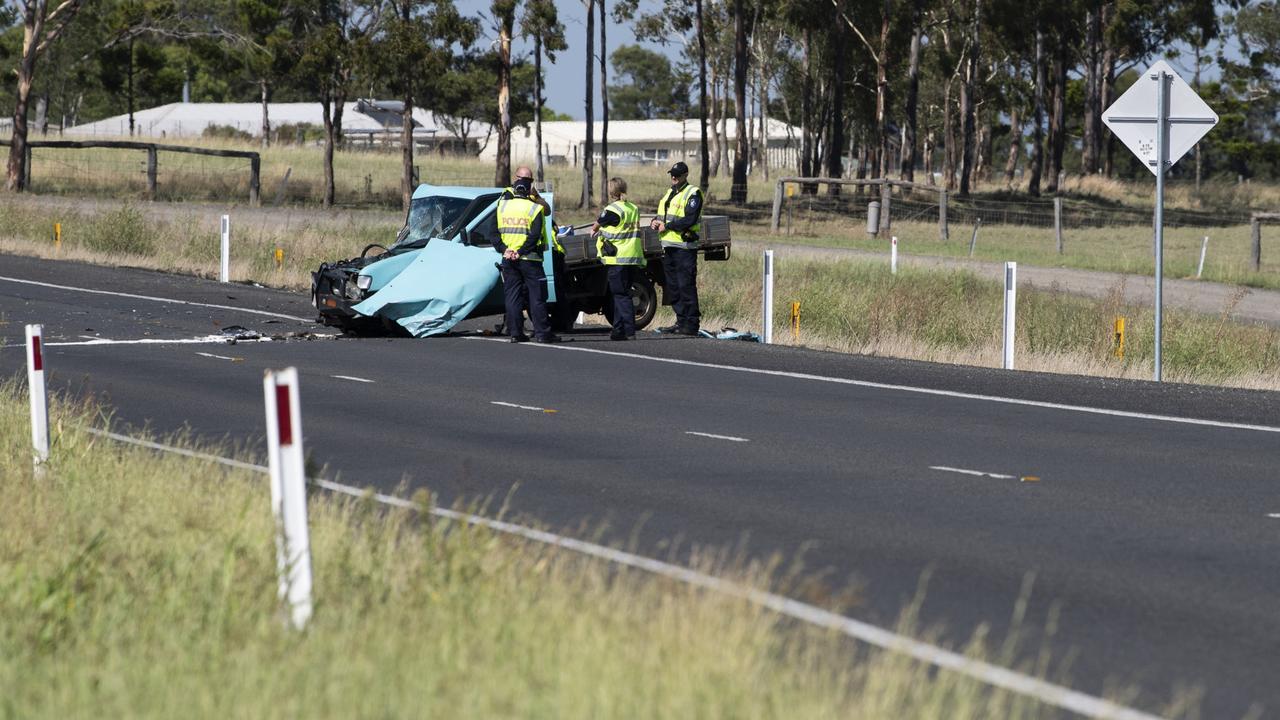 It is understood the driver of a blue utility veered into the path of an oncoming station wagon. Kevin Farmer