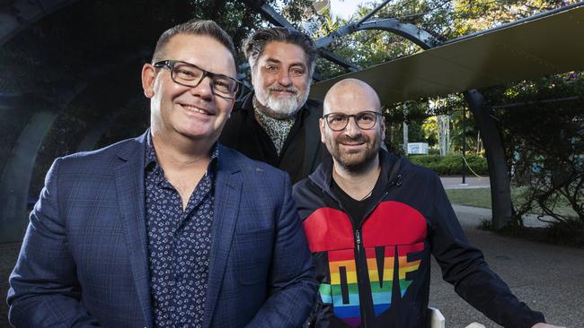 Original TV foodie stars Gary Mehigan, Matt Preston and George Calombaris. Picture: Lachie Millard