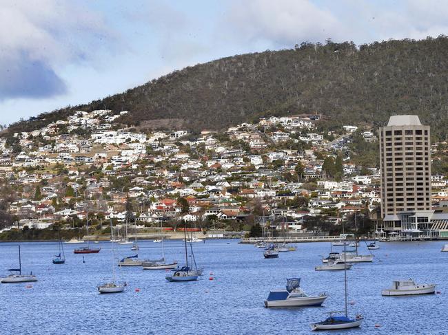 HOME - Suburb Profile, Sandy Bay,  picture of    upper sandy bay. from battery point,