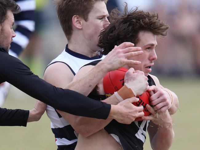 Seth Morell goes in hard for the footy in 2022. Picture: Mark Wilson