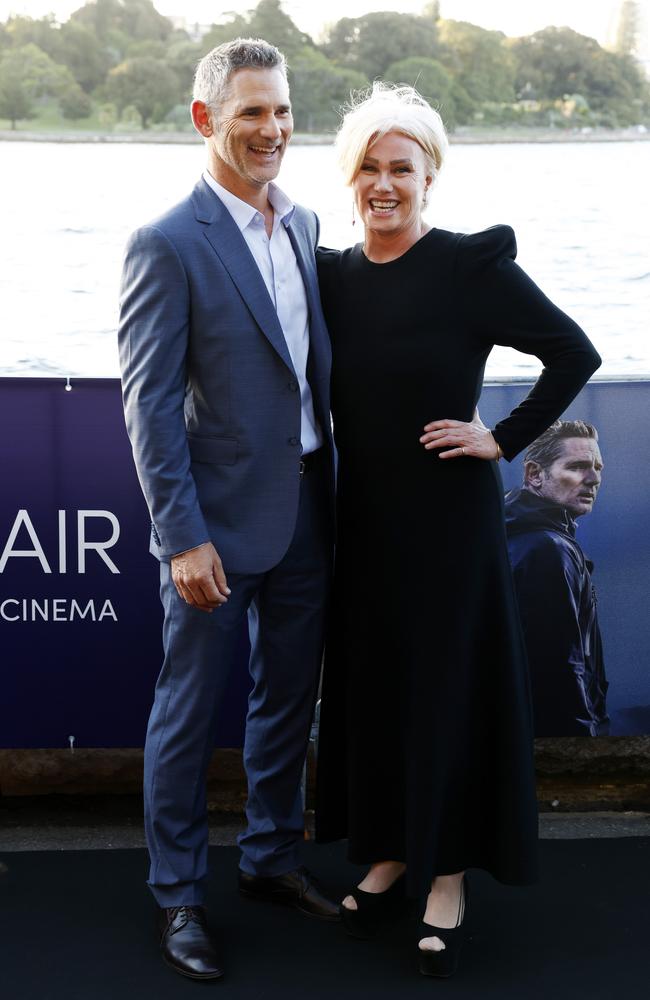 Eric Bana and Deborra-Lee Furness on the red carpet for the Force of Nature: The Dry 2 premier at Mrs Macquaries Point in Sydney. Picture: Jonathan Ng