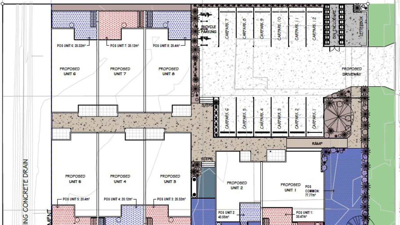 The entire complex has a footprint of 760 sq m, with the units ranging in size from 59 sq m to 83 sq m.