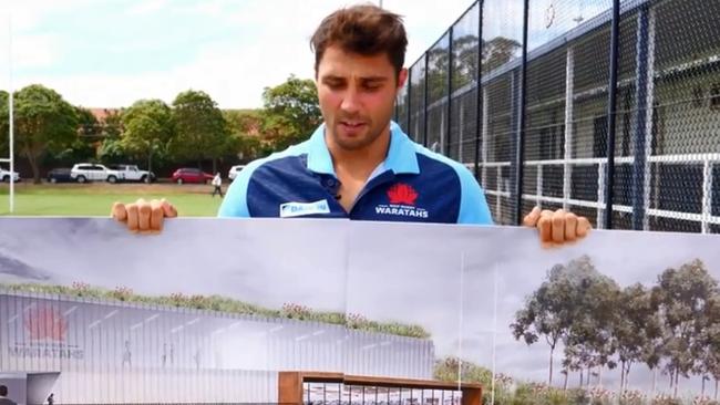 Nick Phipps with plans for the new Waratahs base.