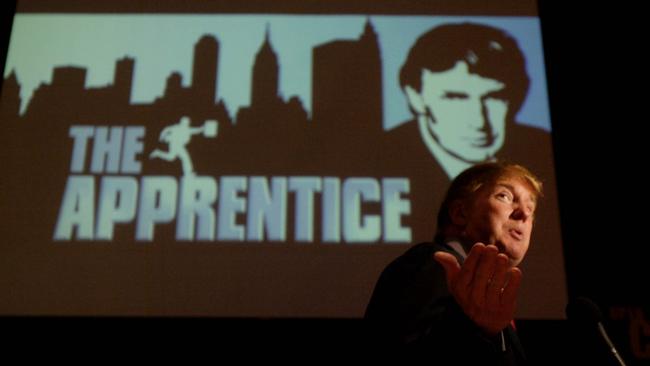 Trump in Hollywood in 2004, seeking contestants for <i>The Apprentice</i>. Picture: AP