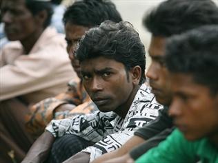 Refugees from Myanmar in Indonesia.