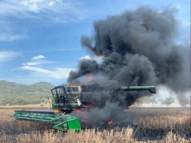 A header fire near Quirindi in NSW. Picture: NSW Rural Fire Service