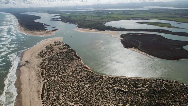 The Murray mouth near Goolwa.